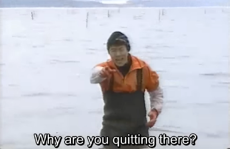 Retired Japanese Tennis Star Harvests Clams In Freezing Water Reminds You To Never Give Up