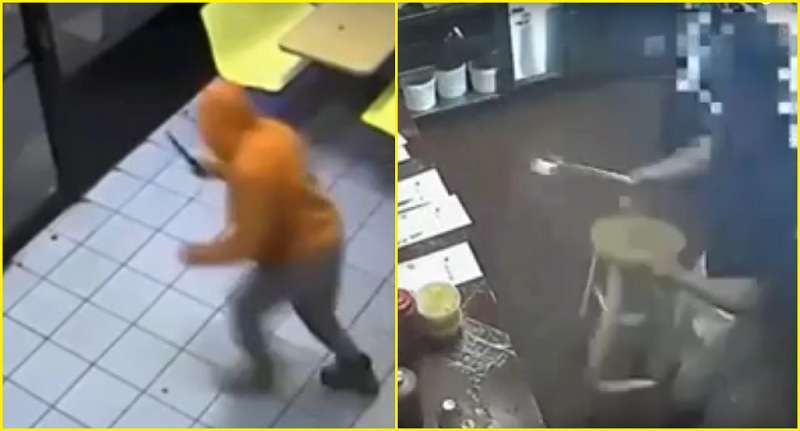 Chinese Restaurant Employees Scare Off Knife-Weilding Robber With Soup Ladle