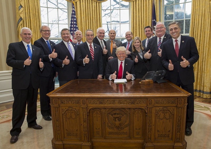 Trump’s Latest Photo Op is So White, We Had to Dim Our Screens