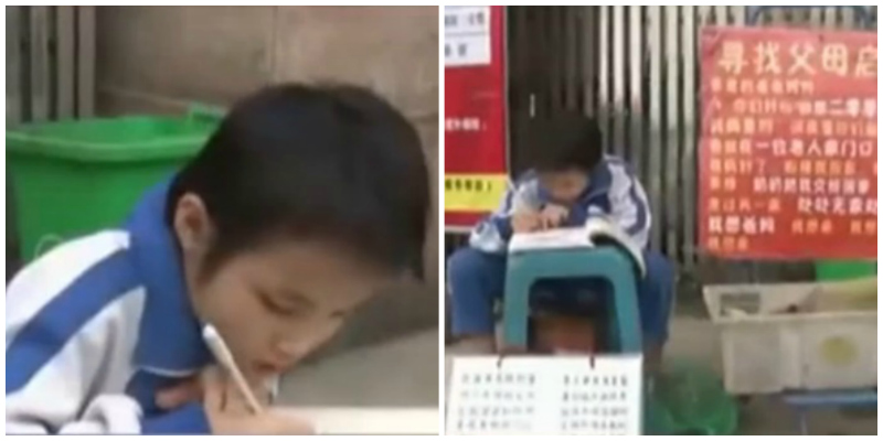 9-Year-Old Chinese Girl Sells Vegetables on the Street for the Most Heartbreaking Reason