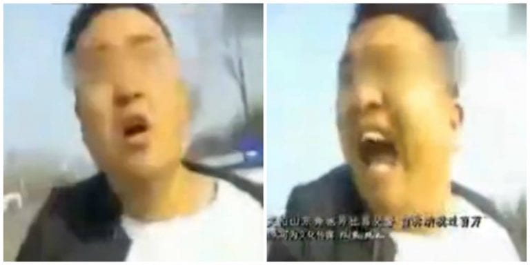 Mercedes Driver Throws Epic Tantrum After Traffic Police Stop Him in China
