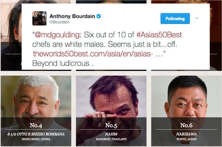 Six of Asia’s Top 10 Chefs Are White Guys Who Don’t Even Cook Asian Food