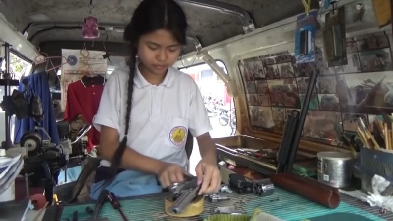 12-Year-Old Thai Girl Becomes Pro Gun Assembler For Gun-Loving Dad