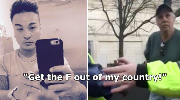 Trump Fan Erupts in Racist Tirade Against Asian American Man For No Apparent Reason