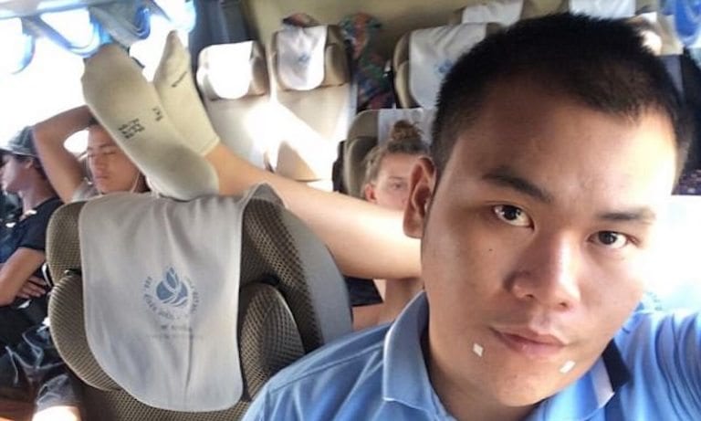 Tourist Graces Bus Passengers With Her Foul Smelly Feet in Thailand