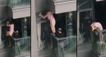 Hong Kong Woman Puts Life on the Line to Clean Her Windows