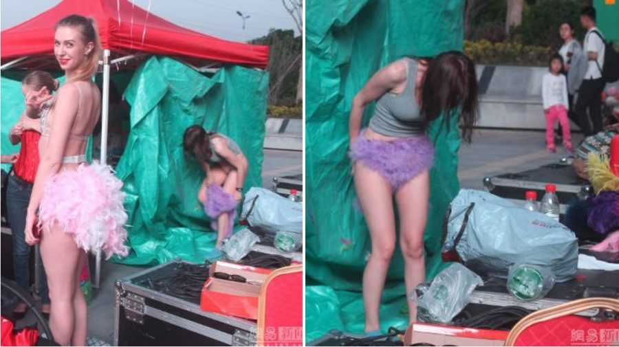 Foreign Models Changing in Public Cause Old Men to Investigate in China