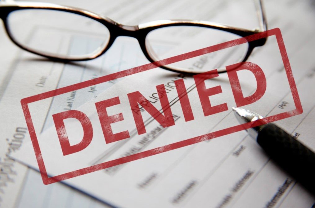 Application Denied Stock Photo