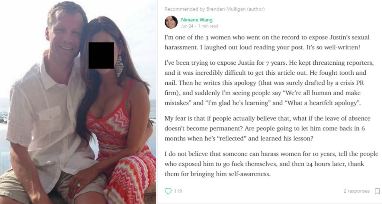 Justin Caldbeck Loves Asian Women Niniane Wang