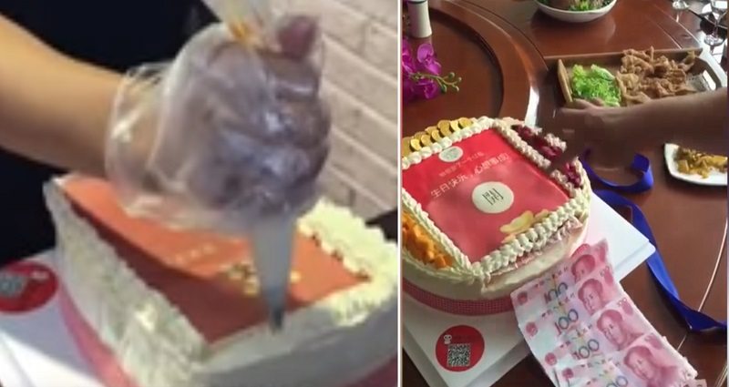 Woman in China Gives Mother-In-Law A Cake That Spits Out Cash