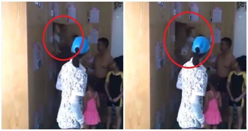 Parents Leave Helpless Baby Inside a Locker Before Going to the Pool in China