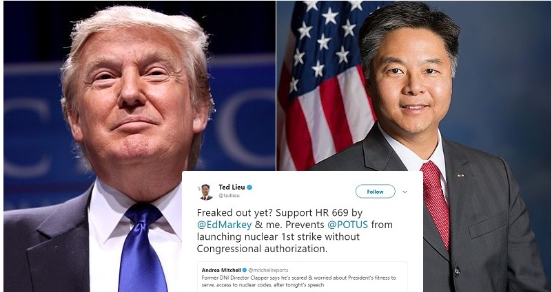 Ted Lieu is Trying to Save Us From a Nuclear War Started By Donald Trump