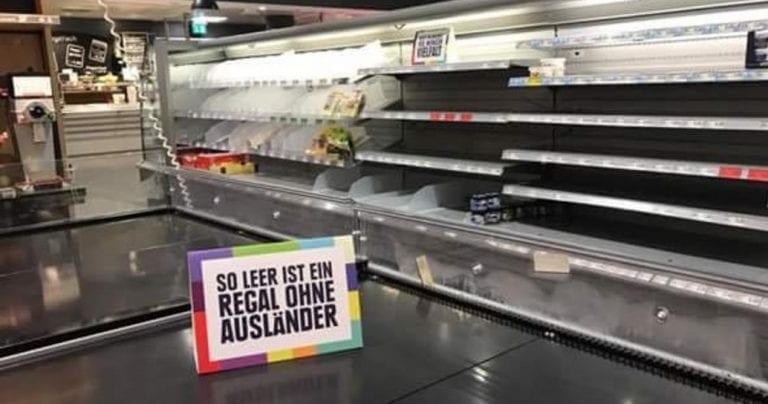 German Market Removes All Foreign-Made Items to Prove a Point About Racism