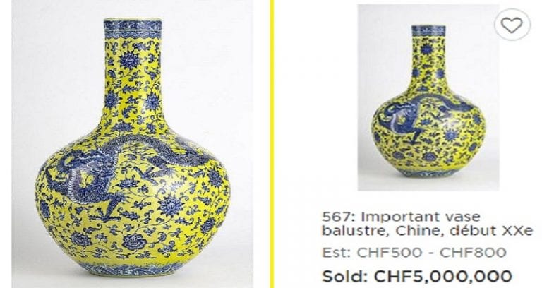 $500 Chinese Vase Sets Record After Being Sold For Over $5 Million at Geneva Auction