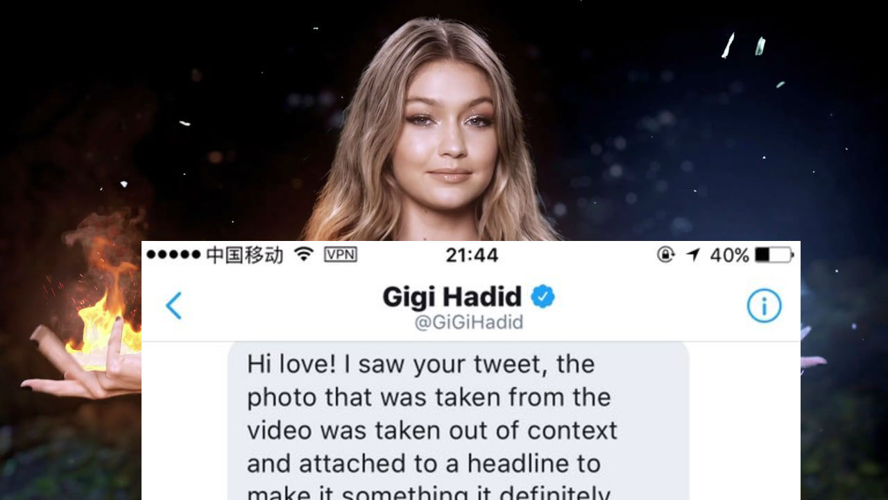 Gigi Hadid Addresses Racist Instagram Video Towards Asians in Private DM to Fan