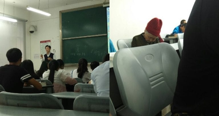 Chinese Professor Who Brings His Mother With Alzheimer’s to His Classes is ‘Son Goals’