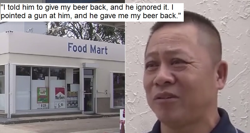 Asian ‘Clint Eastwood’ Fends Off His Sixth Robber at Gunpoint From His Convenience Store