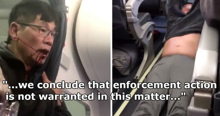 United Will Not Be Punished For the Dragging of David Dao Off Plane, Federal Officials Say