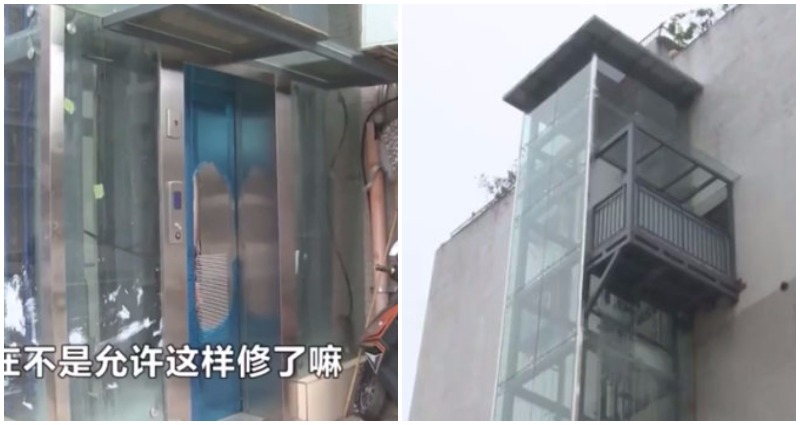 Man Builds Private Elevator to Apartment in China to Stop Complaining Son-in-Law