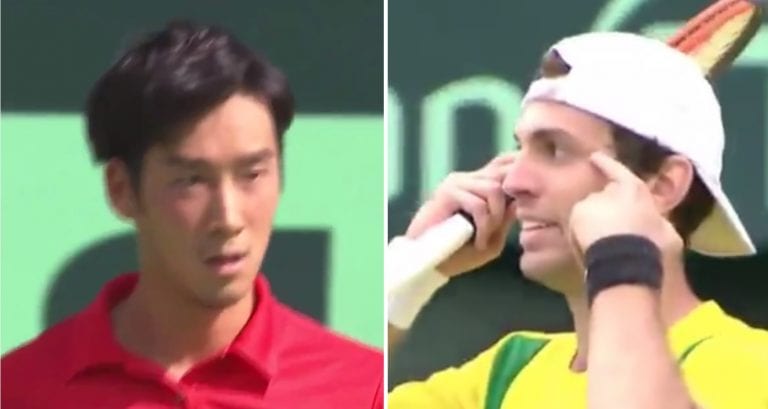 Brazilian Tennis Player Fined $1,500 For Doing Racist ‘Slant Eyes’ During Game Against Japan