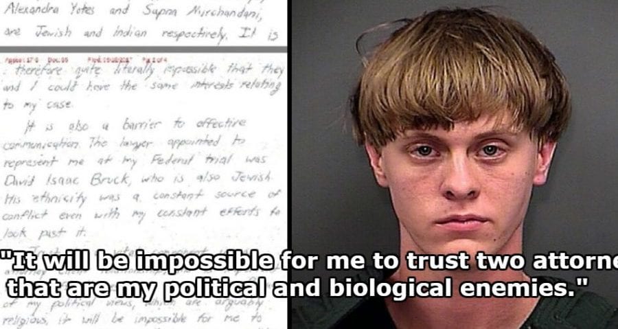 Federal Court Rejects White Supremacist Dylann Roof’s Request to Fire Jewish, Indian Lawyers