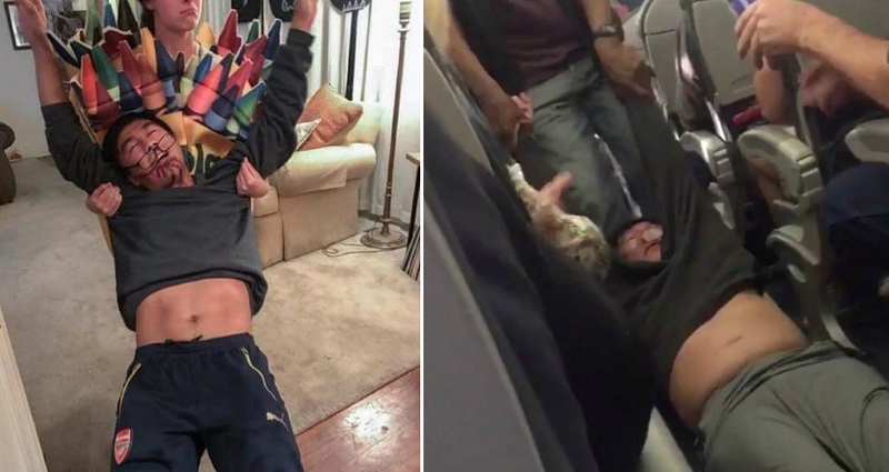 Someone Dressed Up as Dr. David Dao For Halloween