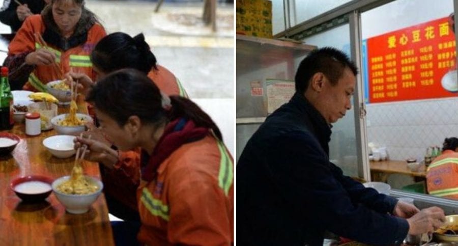 Restaurant in China Offers Free Food to Street Sweepers, Soldiers and the Elderly
