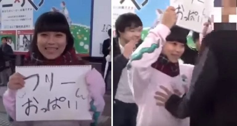 Japanese Woman Allows Strangers to Fondle Her Breasts ‘For World Peace’