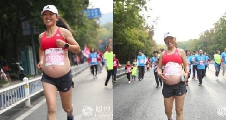 Chinese Supermom Finishes 1.2 Mile Race Despite Being 5 Months Pregnant