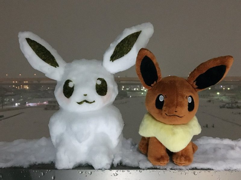 pokemon japanese snow sculptures