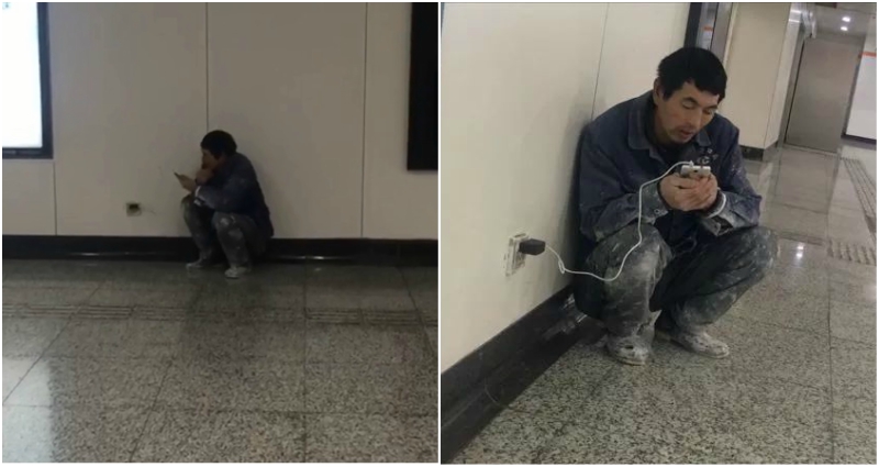 He Walks to the Subway Every Night to Use Free Wi-Fi to See His Family