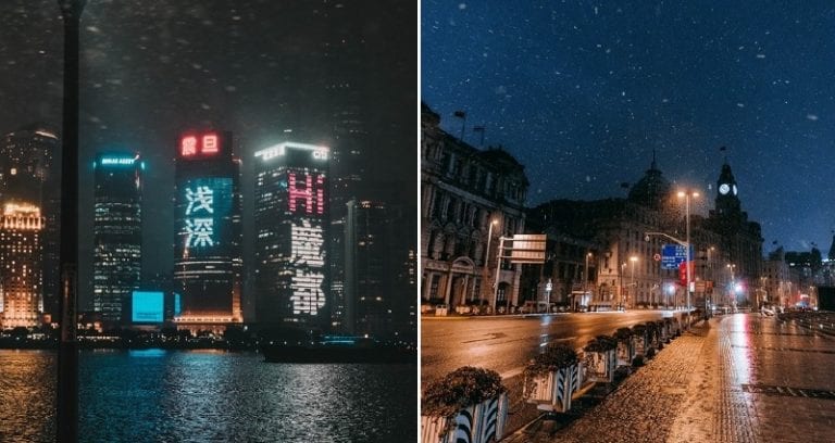 Shanghai Just Got Its First Snow of the Year