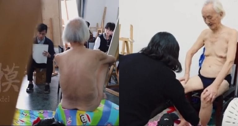 Chinese Grandpa Becomes Nude Art Model, Gets Disowned by His Family