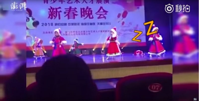 preschool girl falls asleep