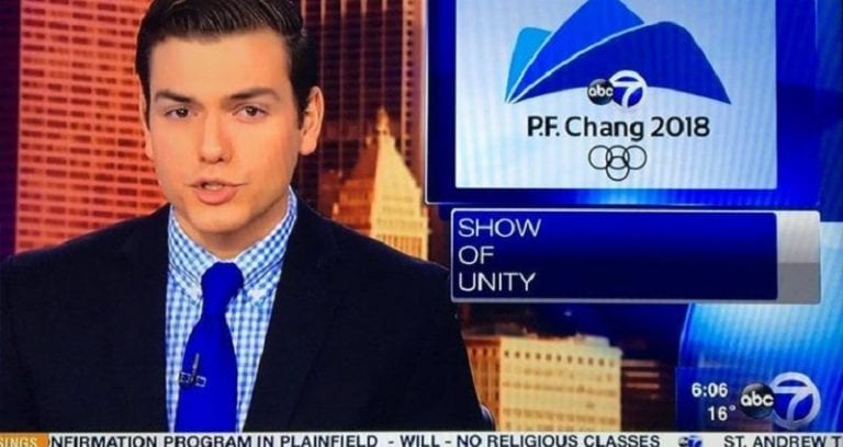 Chicago News Station Thinks the 2018 Winter Olympics is Happening at P.F. Chang’s