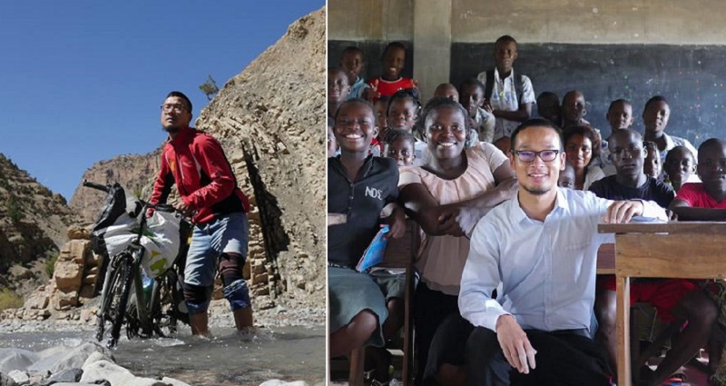 Man Bikes 10,000 Miles From Africa to China to Help The Poor in Benin