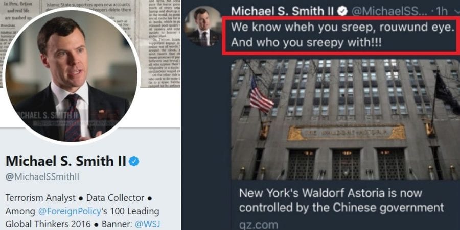Terrorism Analyst’s Racist Tweet Against China Quickly Ruins His Life