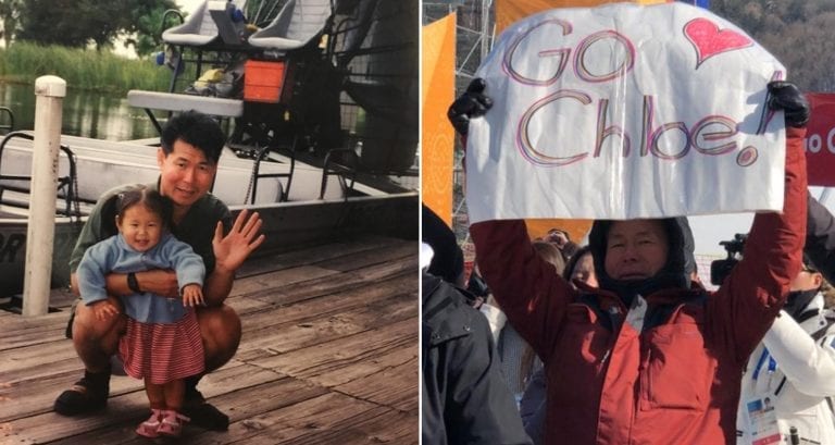 Chloe Kim’s Dad Made a Laminated Sign to Cheer Her on And We’re All Crying