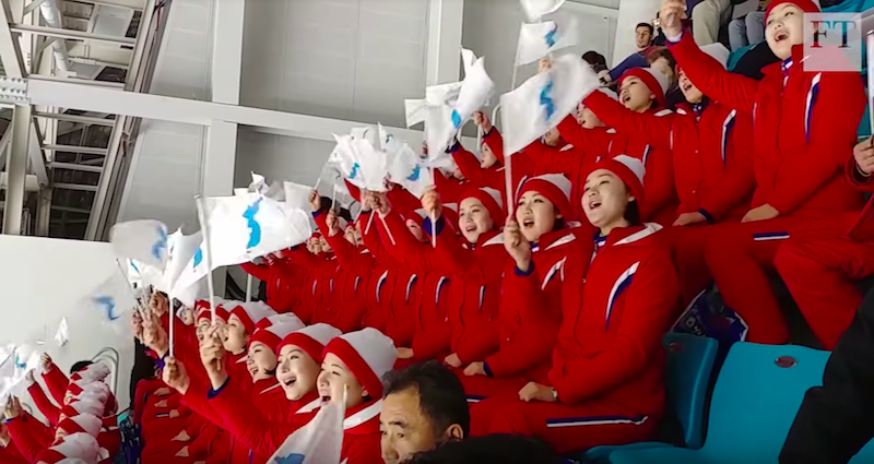 North Korean Cheerleaders Set New Standards for #SquadGoals at the Olympics