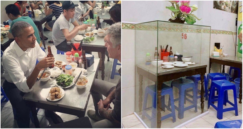 obama visit vietnam restaurant