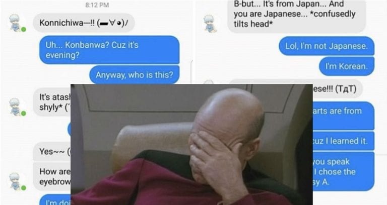 The Cringiest Girl in Existence Goes Full Weeaboo on Korean Guy, Calls Him Japanese and Gay