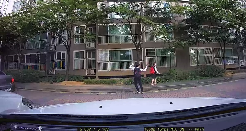 south korean students dancing in front of dashcam goes viral again