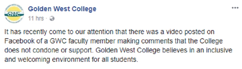 golden west college