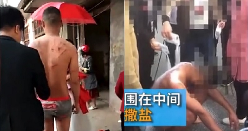 Wedding Groom Whipped, Has Salt Poured in Open Wounds in Cruel ‘Wedding Prank’ in China