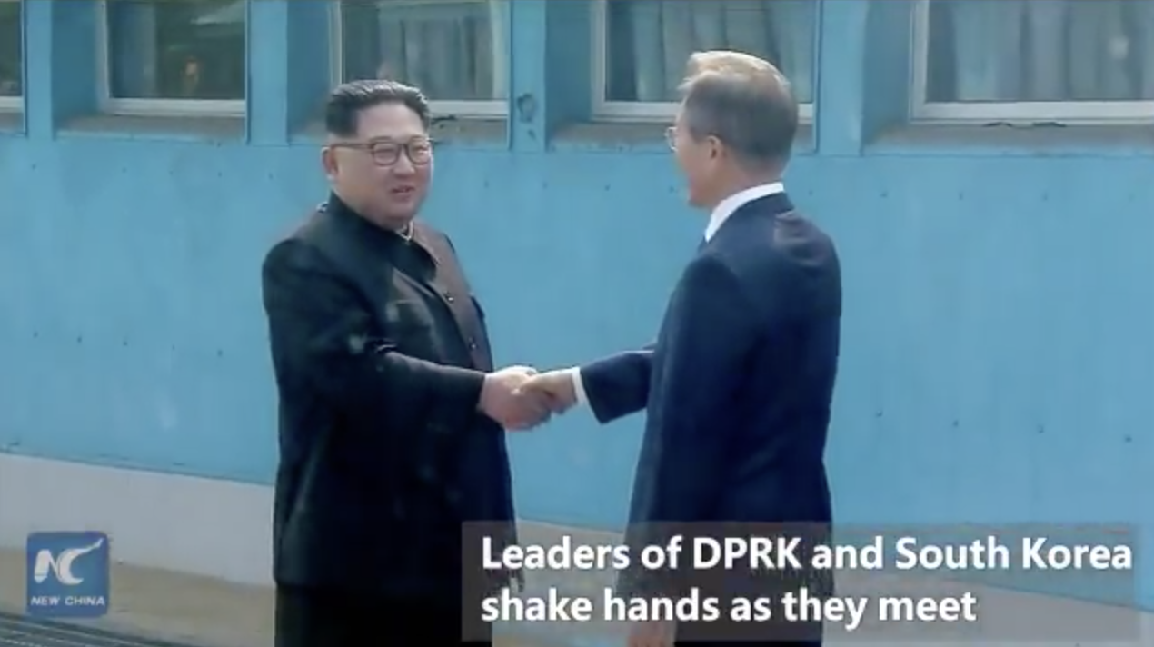 Watch the Historic Moment Kim Jong-un Meets President Moon Jae-in