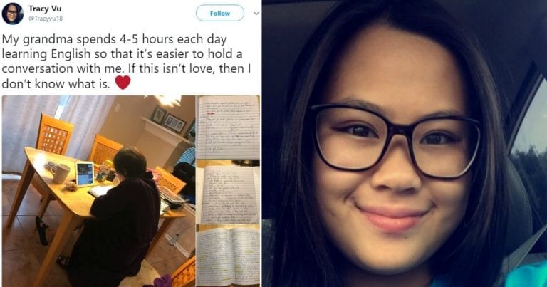 Her Grandma Spends 5 Hours a Day Learning English So They Can Communicate