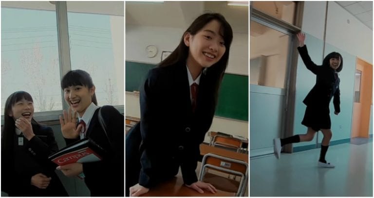 Micro Drone Films Captivating Video of Japanese High School Girls