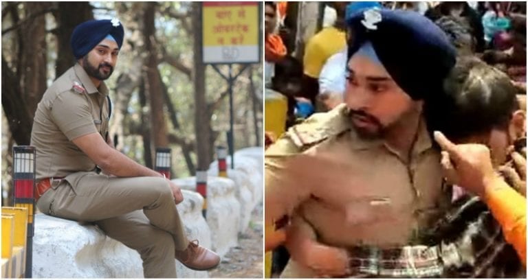 Sikh Officer Hailed as a Hero After Saving Muslim Man from a Violent Mob