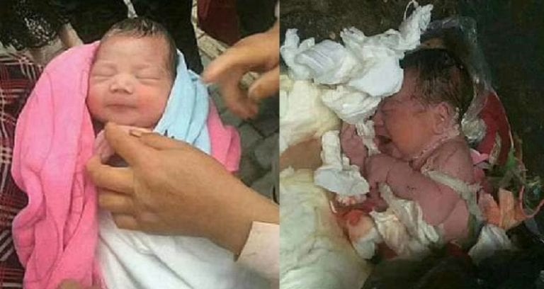Hero Saves Abandoned Baby Boy Thrown in a Dumpster in China