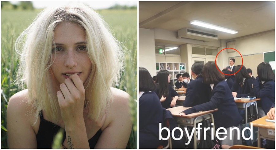 Japanese Boy Tries Flirting With German Student Using Every English Word He Knows